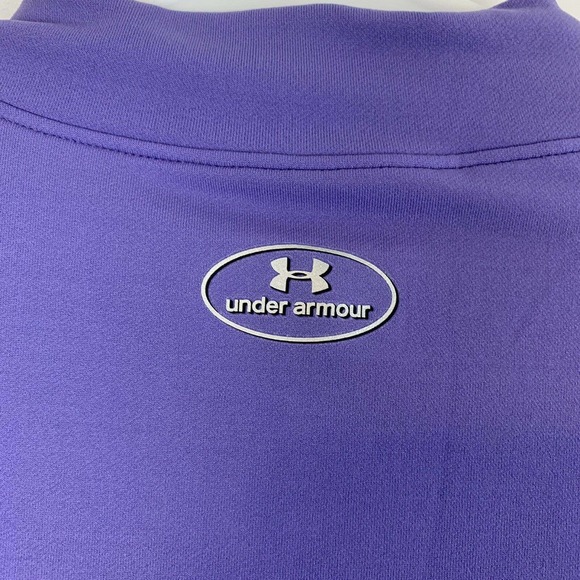 under armour purple semi fitted cold gear long sleeve shirt medium - Picture 5 of 5